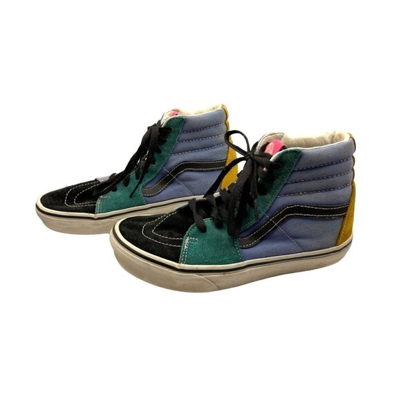 Vans Sk8 Hi Cadium Yellow/Tidepool High Top Skater Sneakers US Sz 7 - Picture 2 of 9
